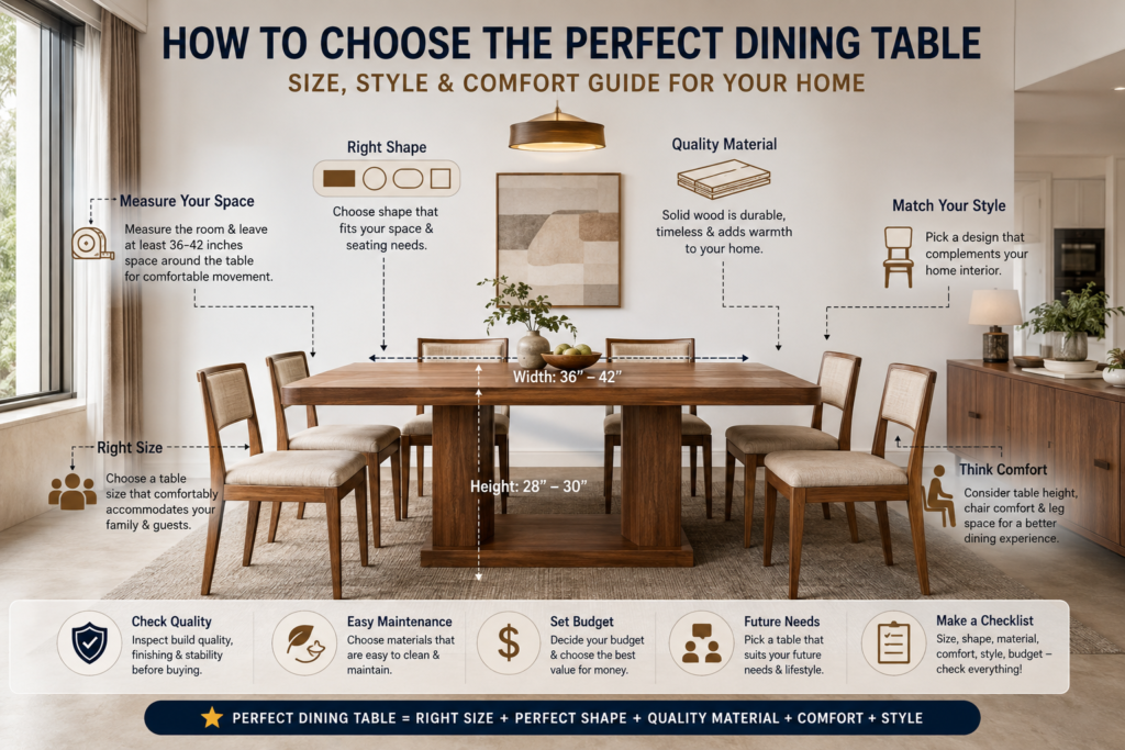 how to choose the perfect dining table