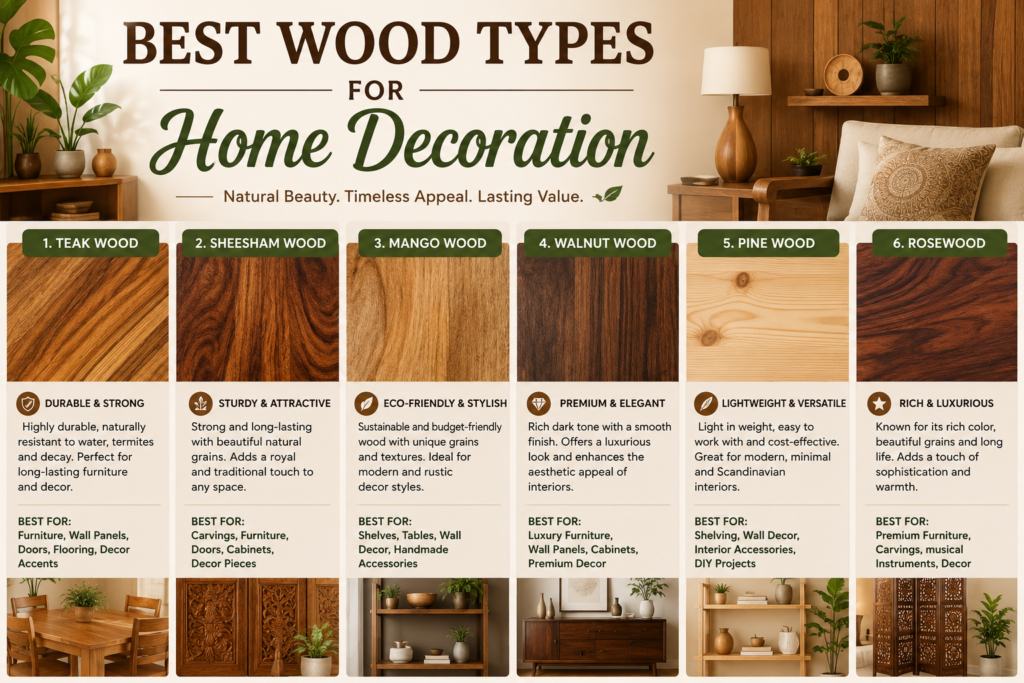 Best Wood Types for Home Decoration
