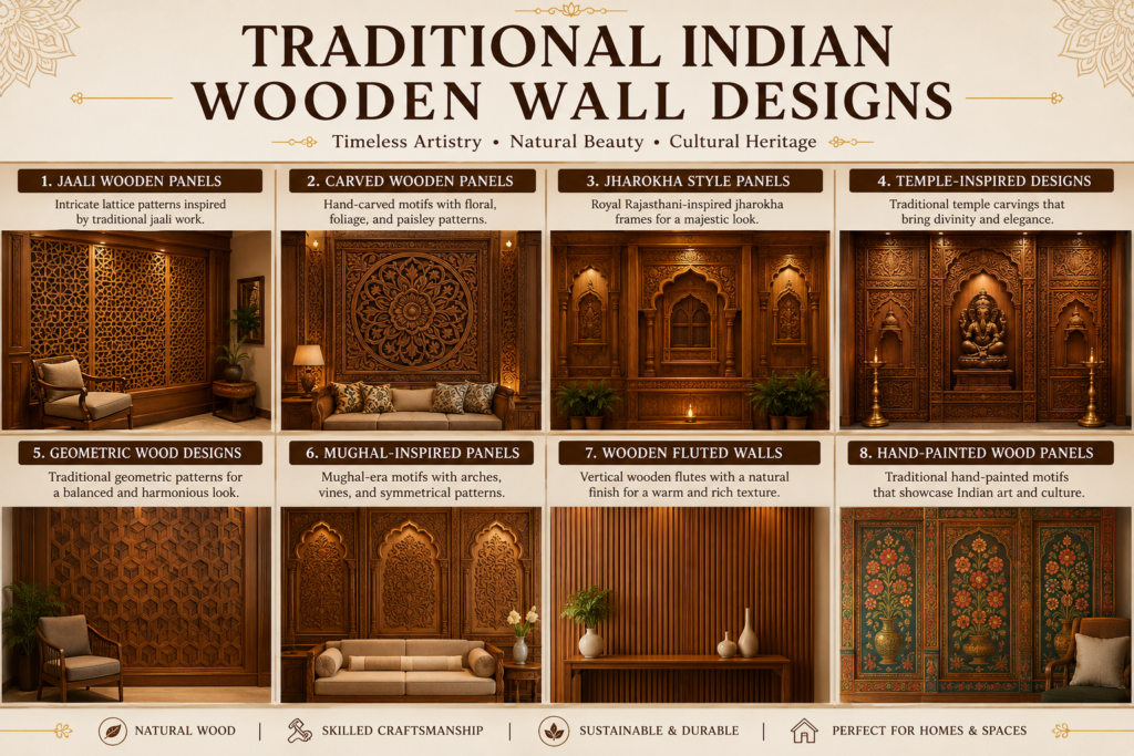 Traditional Indian Wooden Wall Designs