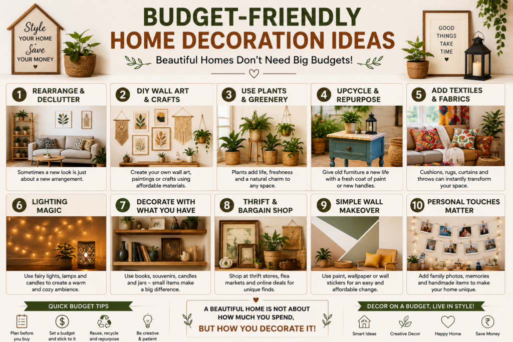 Budget-Friendly Home Decoration Ideas